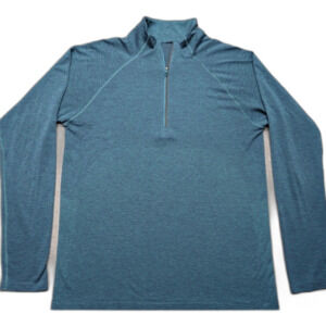 Lululemon Metal Vent Tech Zip Jacket Long Sleeve Blue Green Pullover Mens Small